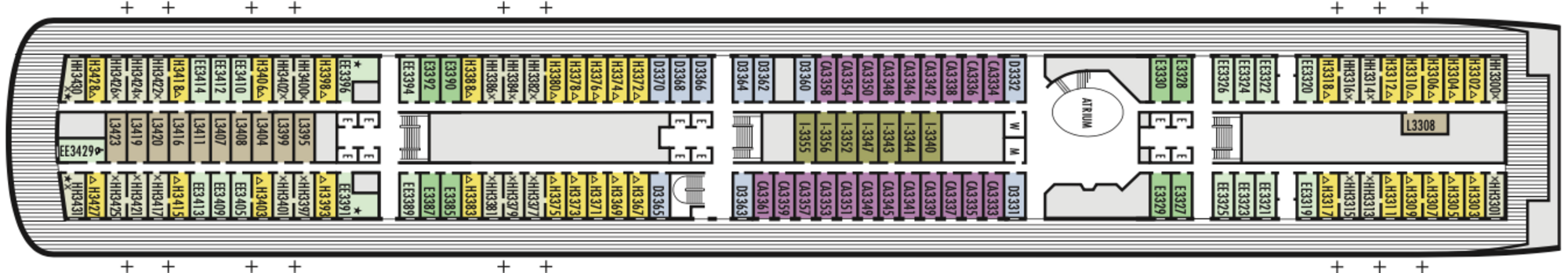 Deck 3 - Lower Promenade plan